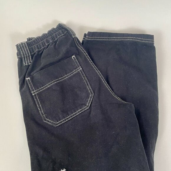 BDG Urban Outfitters Skate Jeans, Black With White Contrast Stitching, Size 24 - Picture 8 of 14